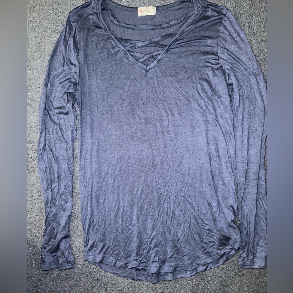 Blue stretchy top